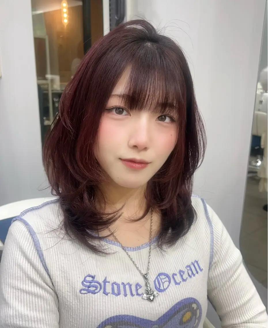 ミディアム SHUKA🎀カラ ー/錦糸町/韓国風のヘアスタイル