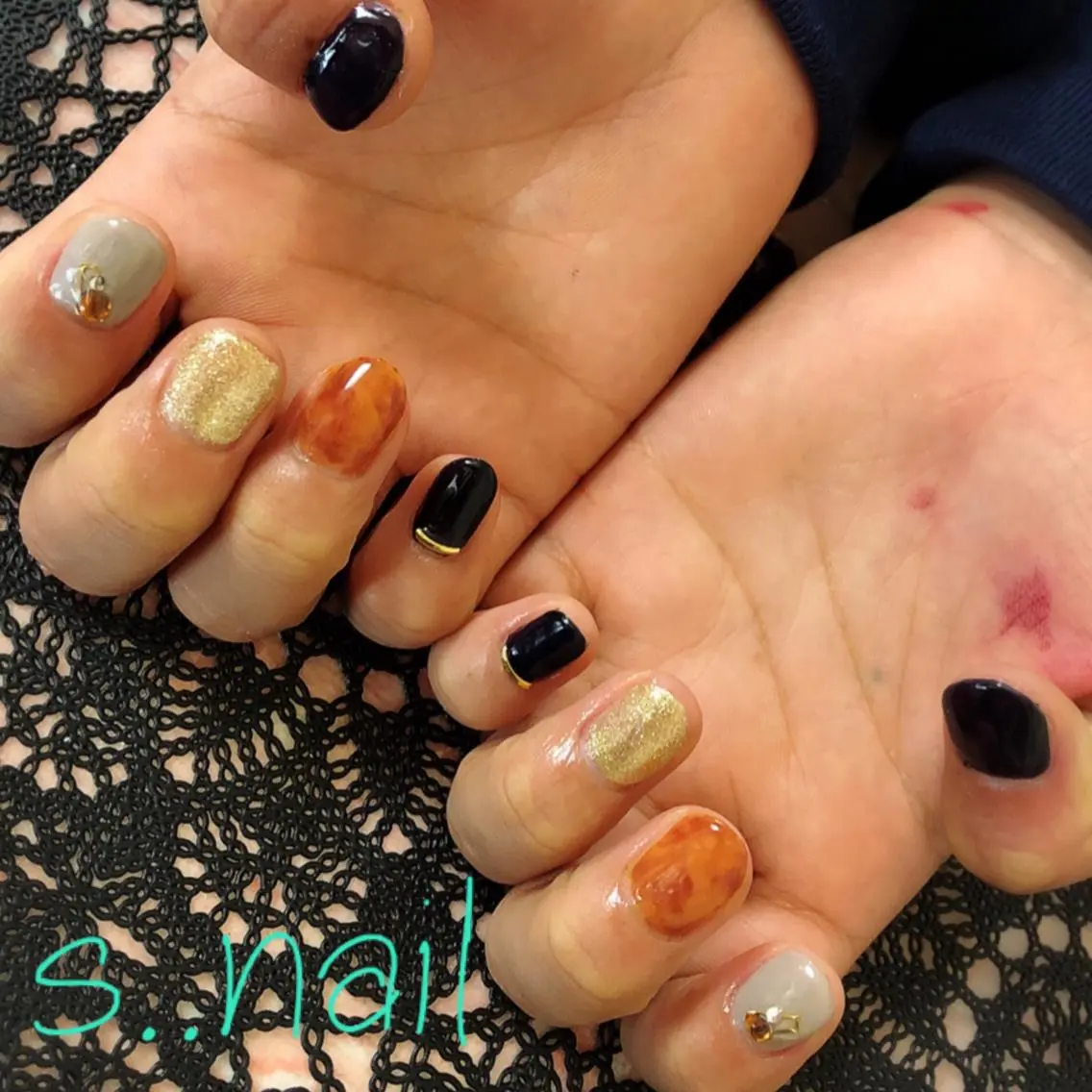 ネイル べっ甲ネイル ハンドネイル フットネイル s..nail / MORITAのネイルデザイン