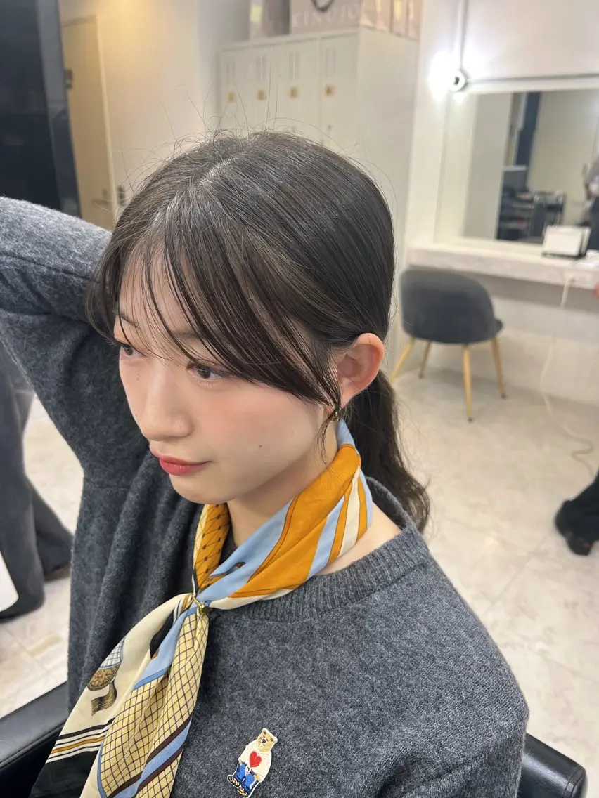 ✂️前髪カット&顔周り➕艶カラー➕トリートメントの写真