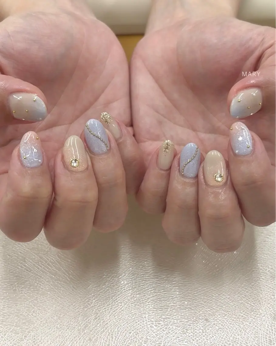 ネイル ニュアンスネイル ハンドネイル Mary nail .narumiのネイルデザイン