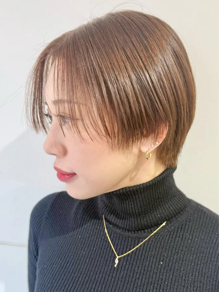 ショート カラー 白髪ぼかし×ショート 天王町×玉山直哉のヘアスタイル