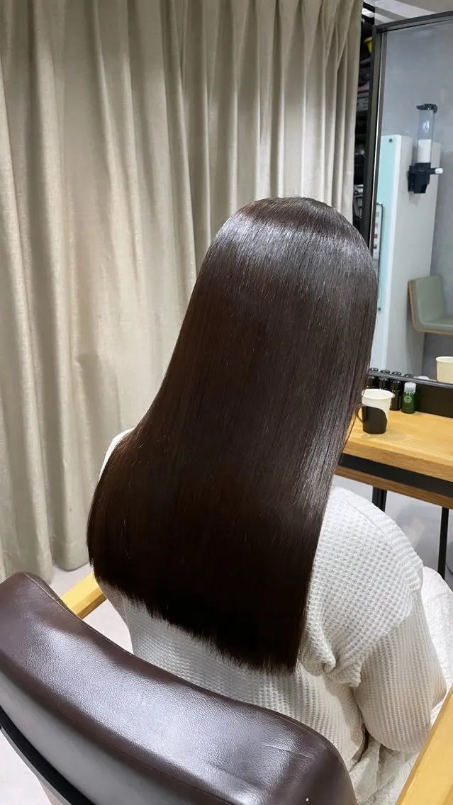 ロング 縮毛矯正 縮毛矯正 ✨美髪専門✨ワタナベ 髪質改善のヘアスタイル