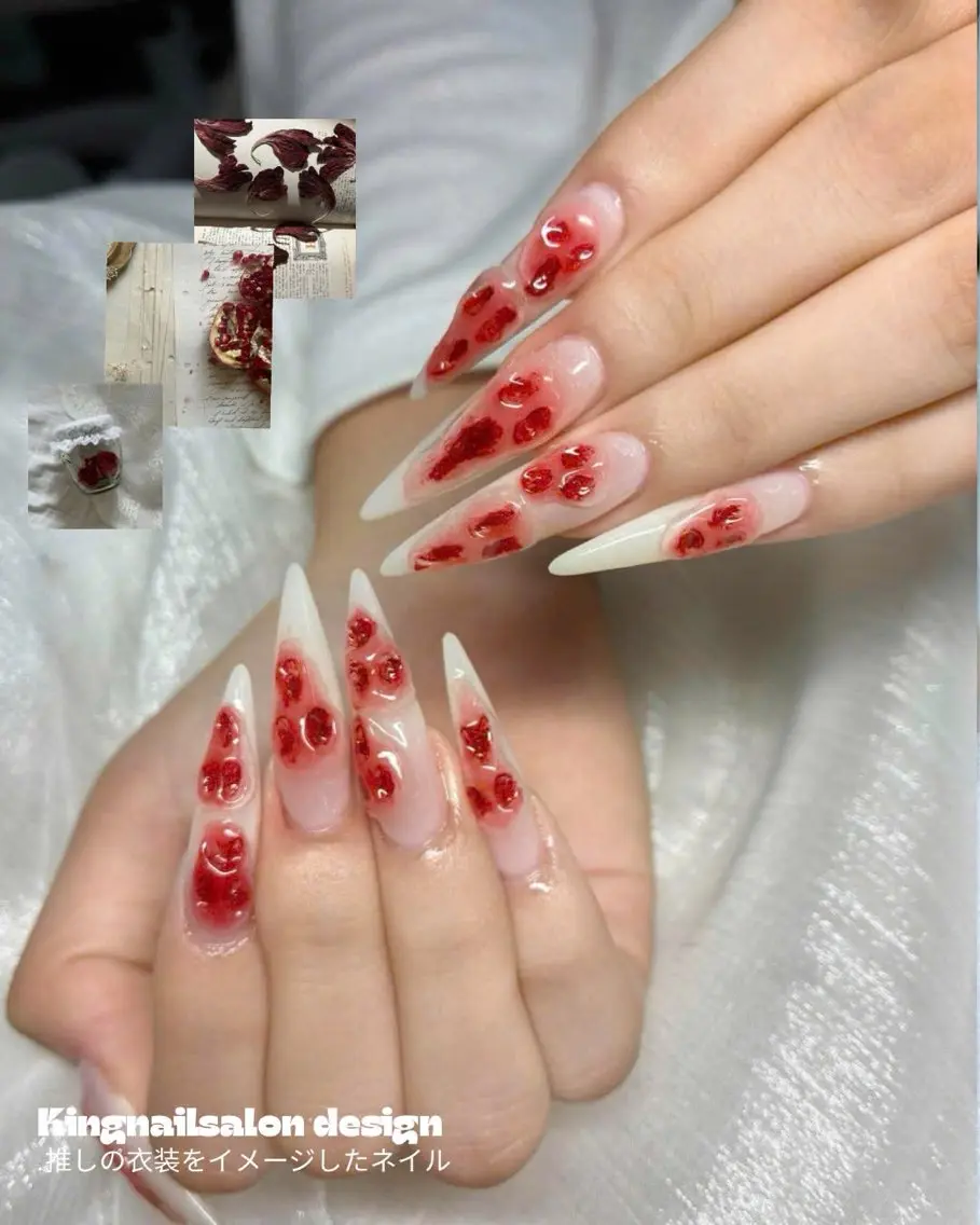 ネイル 長さ出し 韓国ネイル マグネットネイル 持ち込み ストーンネイル ハンドネイル King Nail_Salonのネイルデザイン