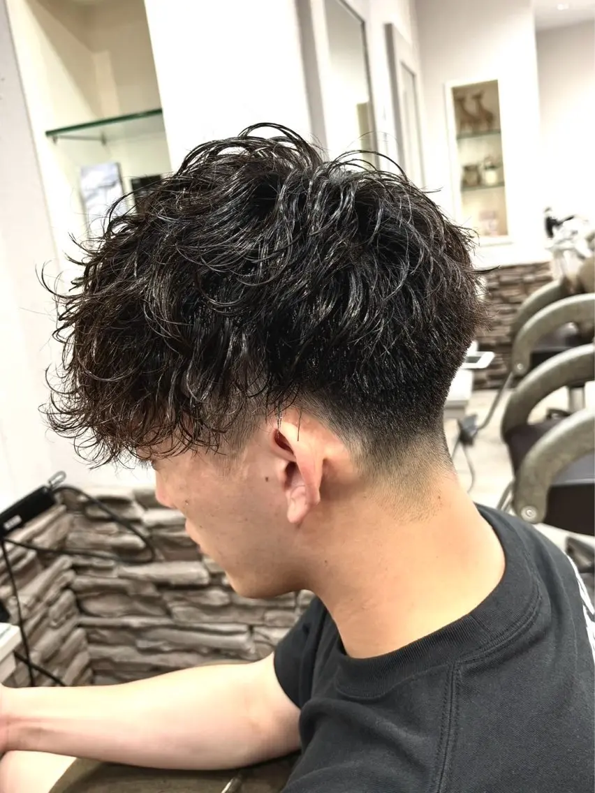 ショート パーマ メンズ 💫カットモデル💫 ベリショ職人のまのヘアスタイル