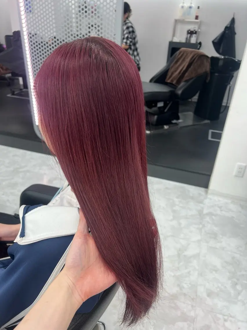 ロング カラー 💖似合わせカラー レイヤー💖縮毛矯正のヘアスタイル