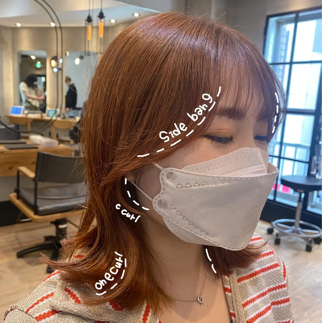 ロング カット ヘアカラー トリートメント 新宿/顔周りカット +レイヤー=しずく♩のヘアスタイル