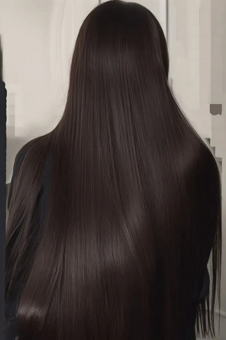 ロング 縮毛矯正 透明感カラー🩶 池袋🩶のヘアスタイル