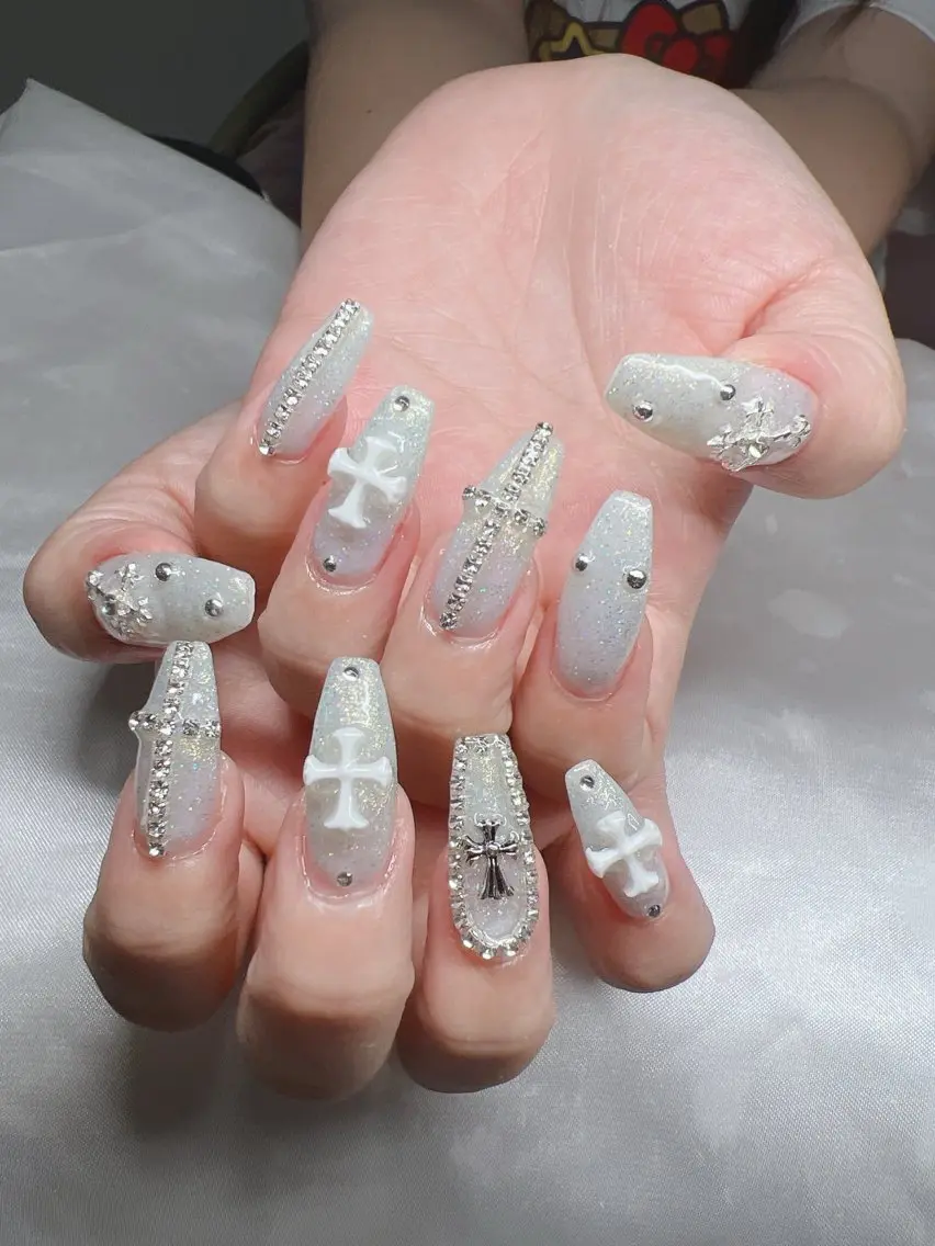 ネイル 長さ出し グラデーション キラキラネイル マグネットネイル ニュアンスネイル Lee Nails チップ長さだし専門店のネイルデザイン
