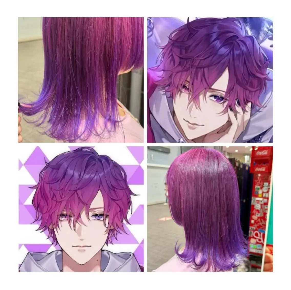 ミディアム カラー パープルカラー ヘアカラー TSUNO🦖 派手髪/オタク美容師のヘアスタイル