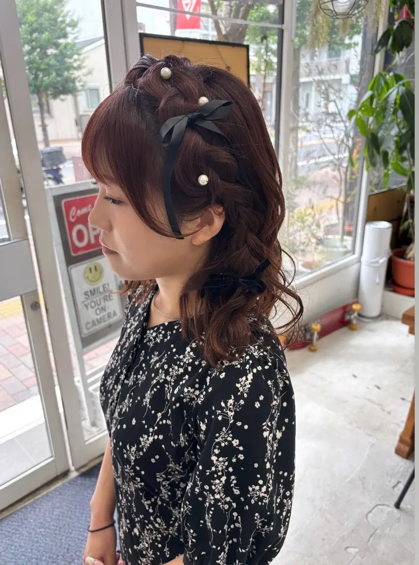 ミディアム ヘアアレンジ ヘアセット Ann./艶髪 /レイヤーカットのヘアスタイル