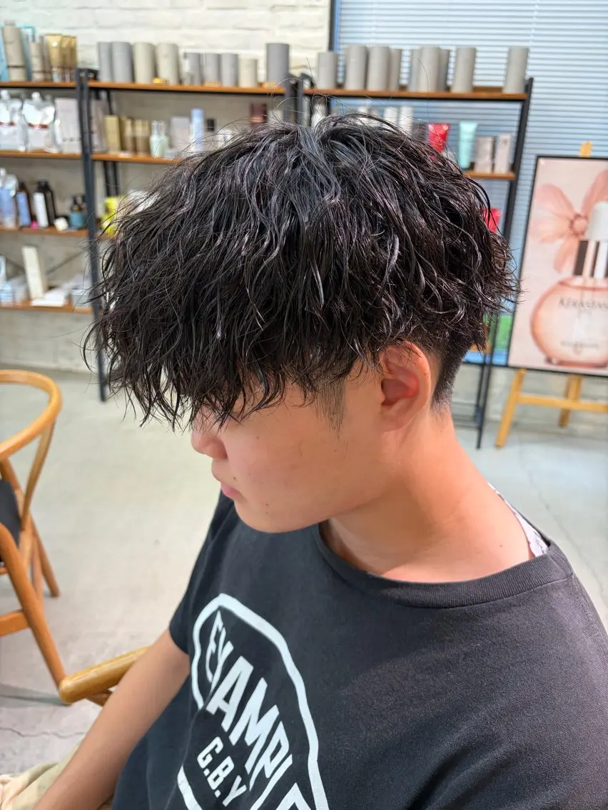メンズ カット パーマ 池本 勇大のヘアスタイル