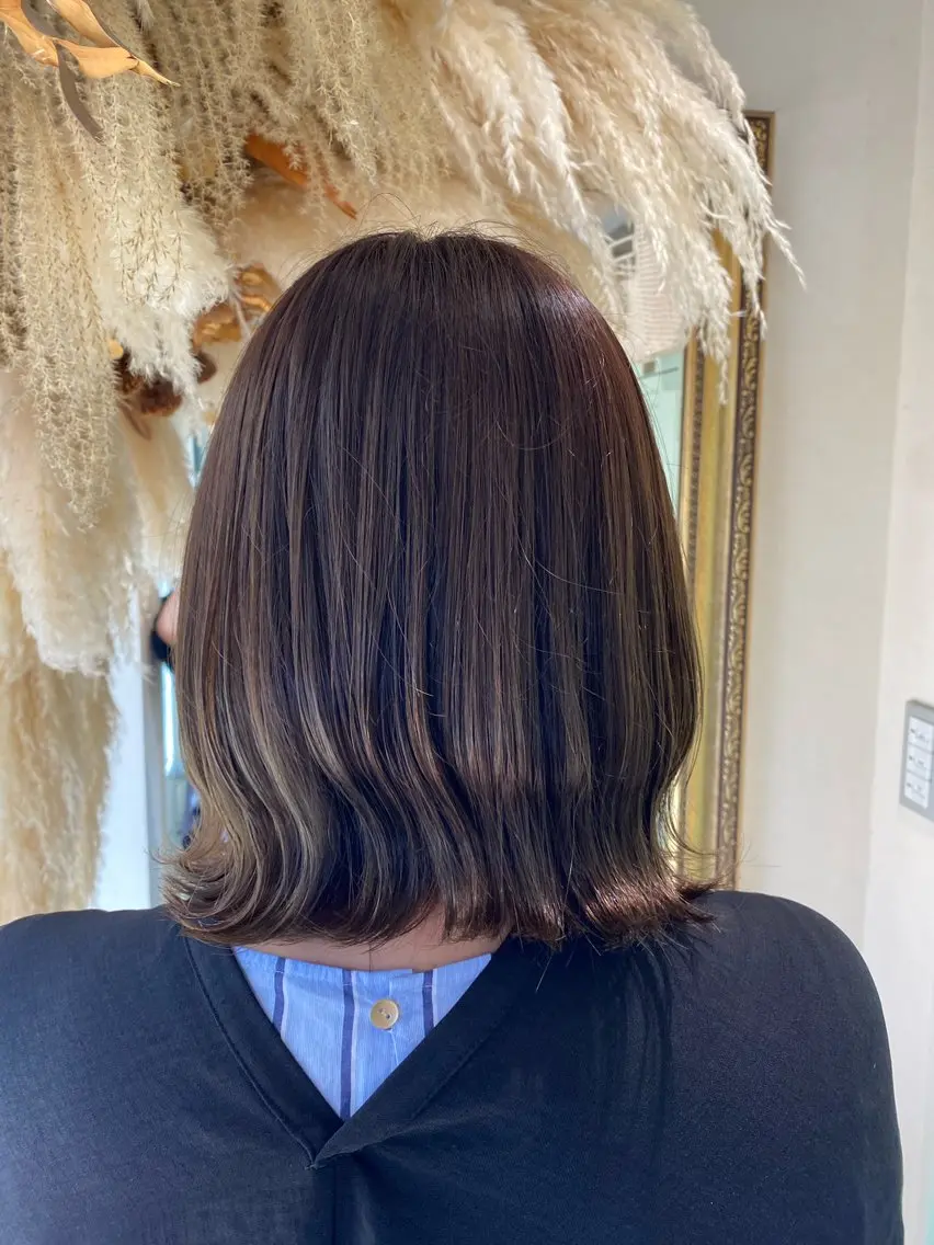 ミディアム カラー アッシュ ベージュカラー 透明感カラー グレージュ オリーブベージュ カット ヘアカラー トリートメント 透明感カラー/韓国 ヘア🩶yuri🩵のヘアスタイル