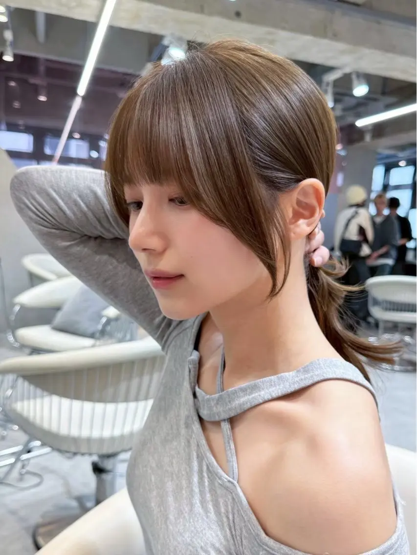 【❗️金曜日8時のみ限定メニュー❗️】ウル艶カラー➕顔まわりカット➕艶々トリートメントの写真