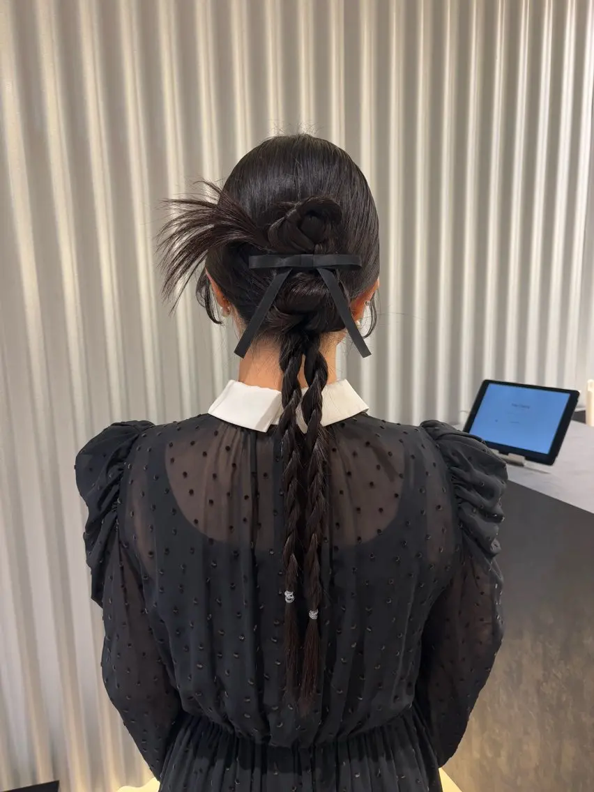 ロング カラー パーマ ヘアアレンジ ヘアセット 押切 響　のヘアスタイル