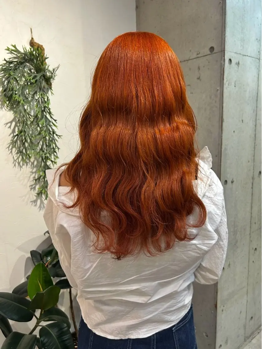 ロング カラー ブラウンカラー オレンジ オレンジブラウン [lani ] konatsuのヘアスタイル