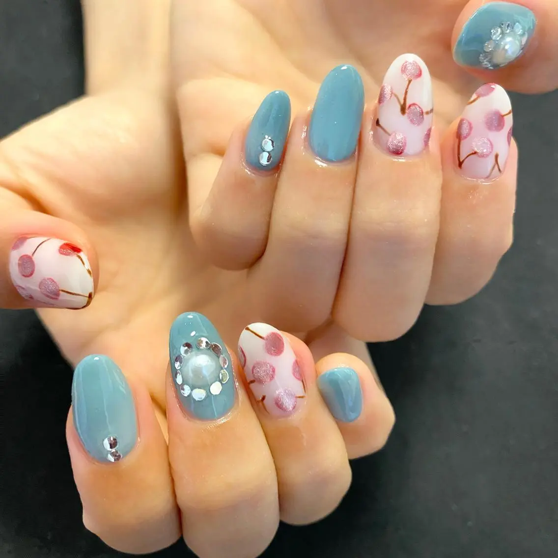 ネイル ブルー nail*157 .のネイルデザイン