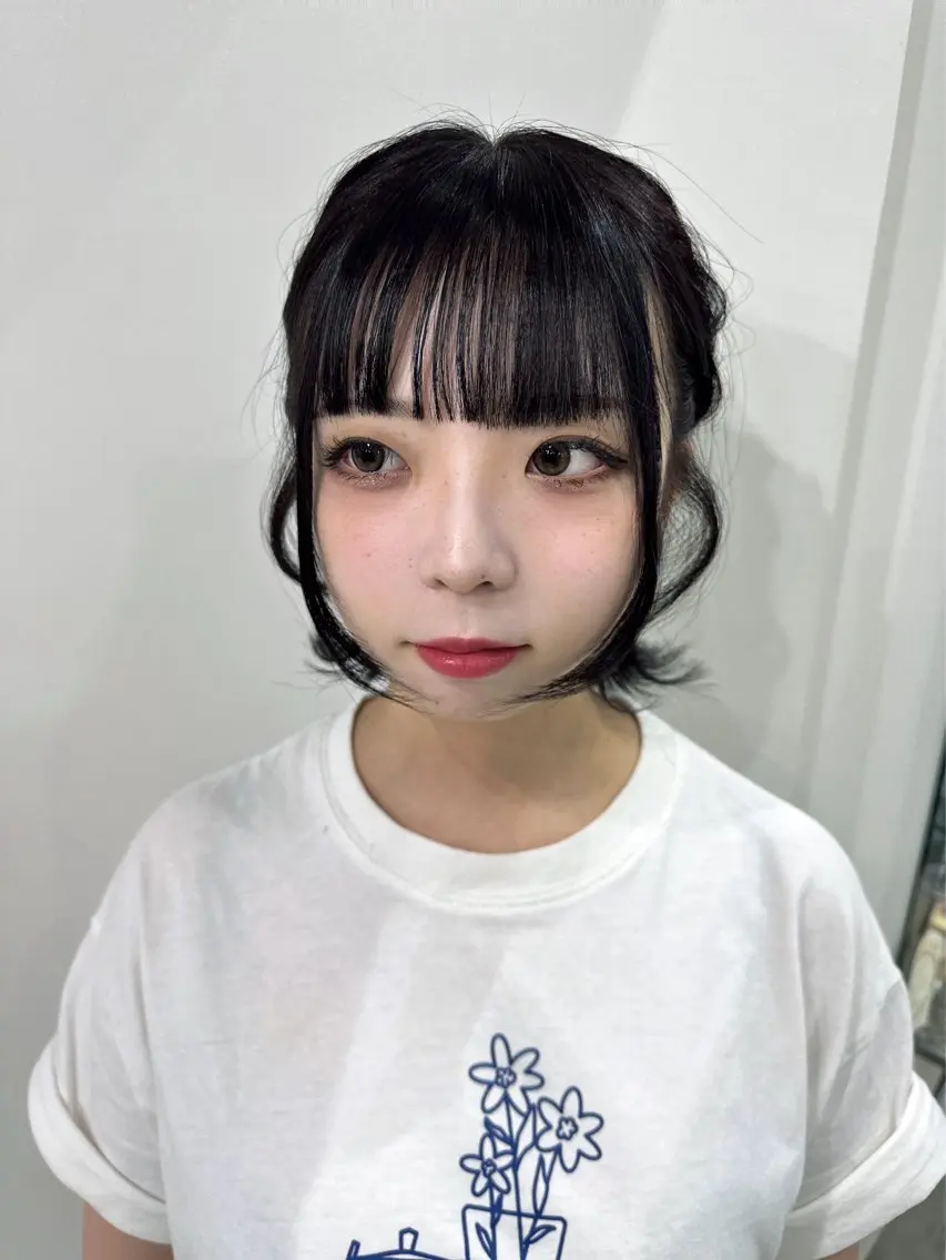 ミディアム ヘアアレンジ ヘアカラー さあや 【透け感/艶感】のヘアスタイル