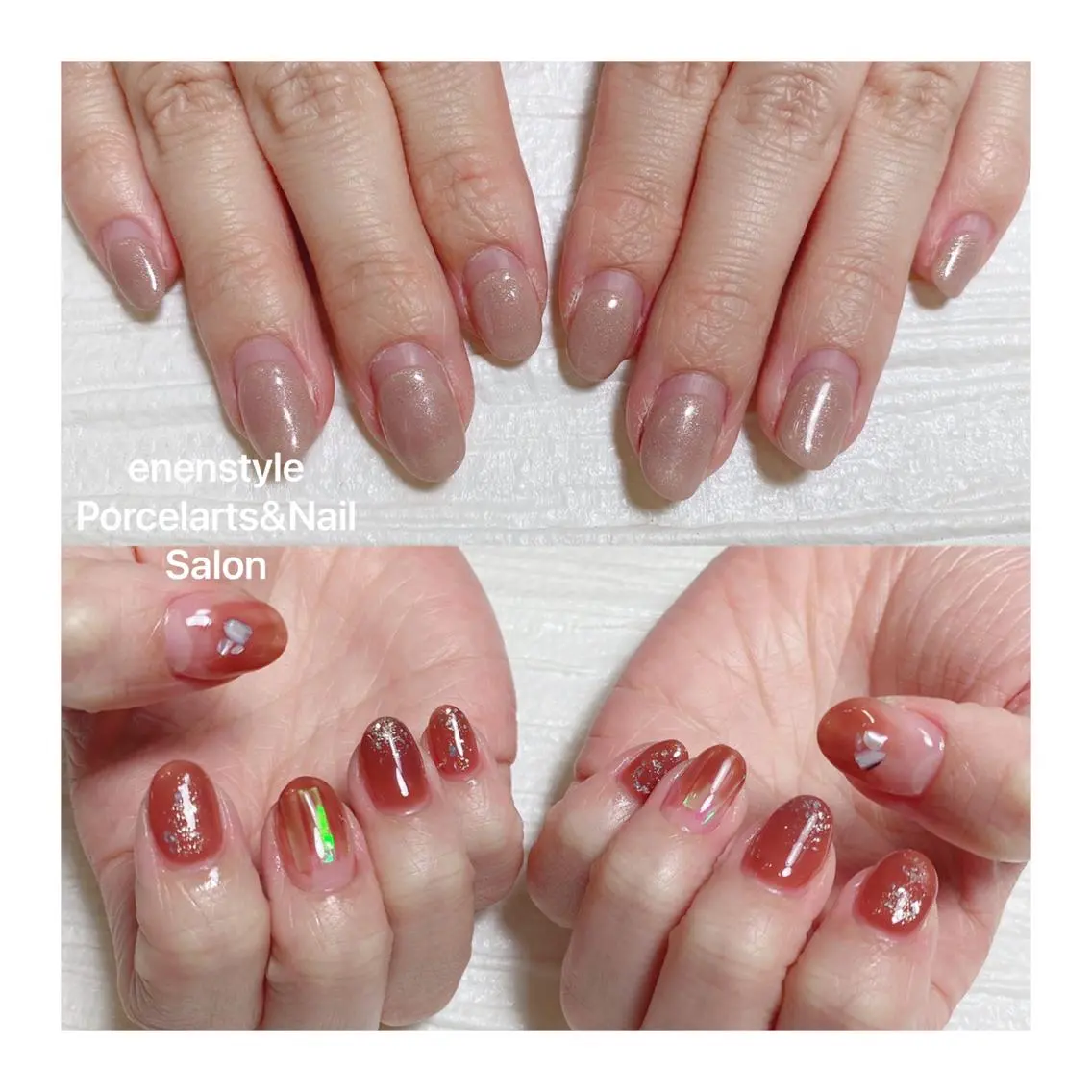 ミディアム ネイル ハンドネイル 🐾enen style 🐾のネイルデザイン