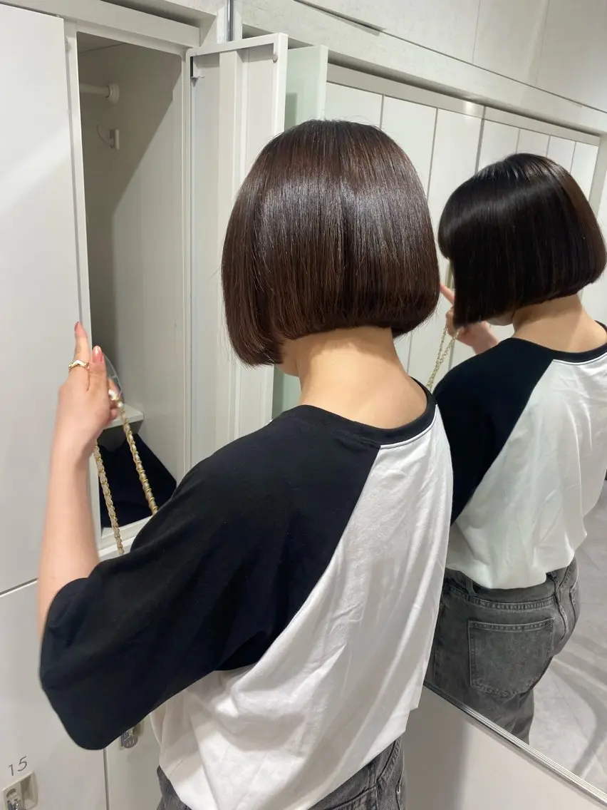 ショート ボブ カット 🎀stylist 🎀AKARI🎀のヘアスタイル