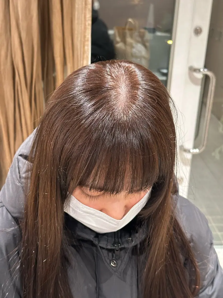 セミロング ラベンダーブラウン 髪質改善 トリートメント Unami/新宿 TSUKIのヘアスタイル
