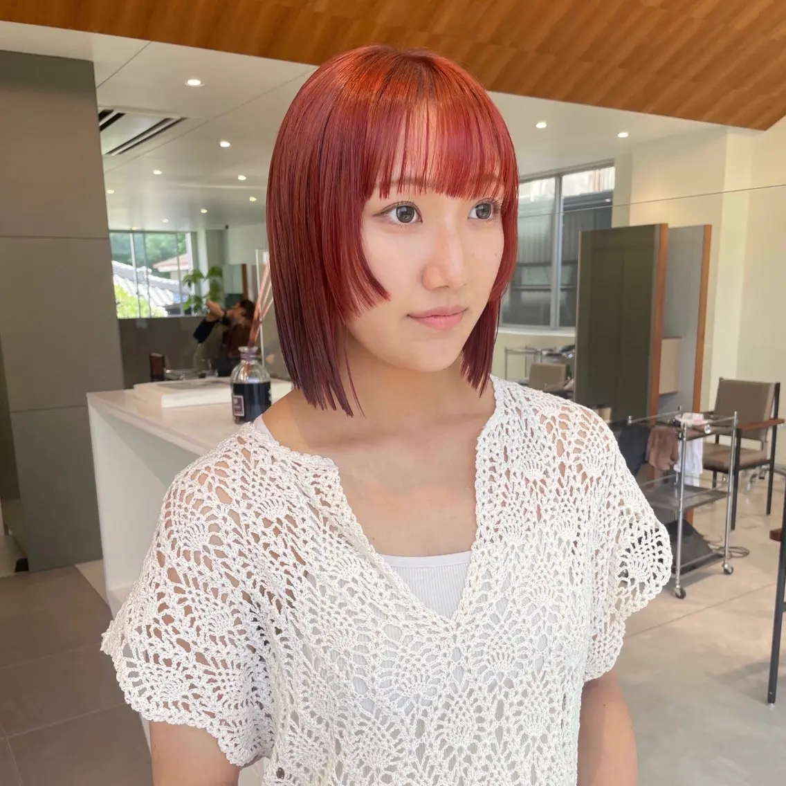 ショート カラー ベージュカラー ブリーチ 透明感カラー ダブルカラー ブリーチなしカラー ヘアカラー トリートメント 髪質改善カラー/ボブ 🌻Mutsumiのヘアスタイル