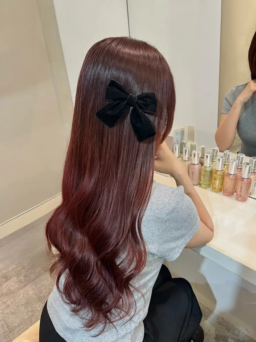 カラー ブリーチ カット ヘアカラー エクステ🎀 暖色カラー🎀amiのヘアスタイル