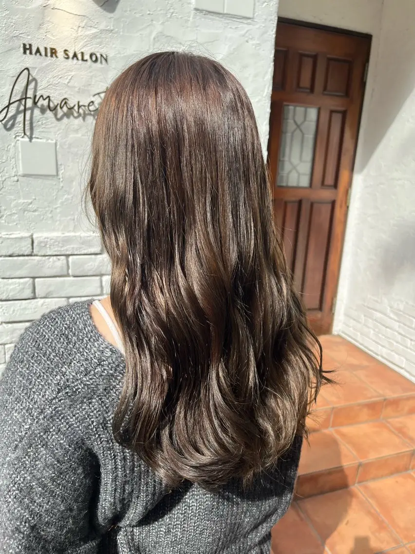 セミロング カラー グレージュ オリーブグレージュ オリーブグレー カット ヘアカラー トリートメント 🌈透明感カラー🌈 🌟吉田祐介🌟のヘアスタイル