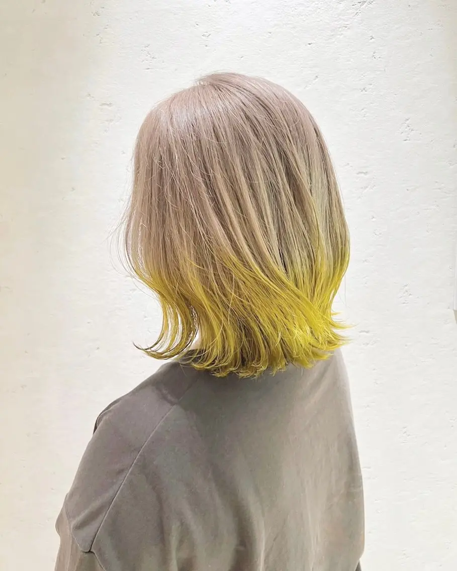 ミディアム カラー ヘアカラー 池本 勇大のヘアスタイル