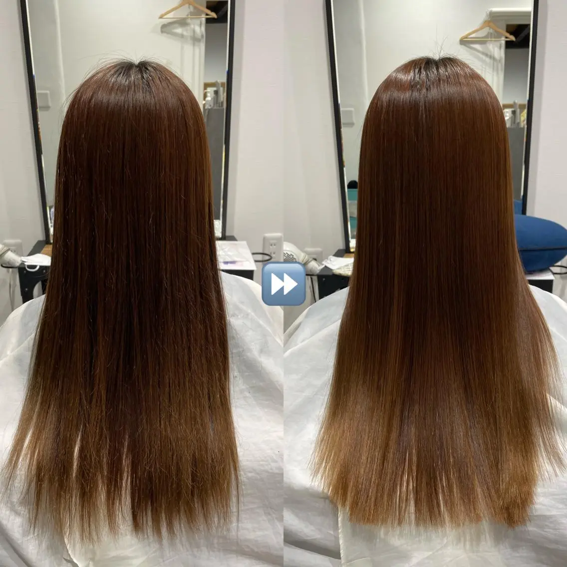 ロング 酸性ストレート 稲本麻衣 【韓国ヘア】のヘアスタイル