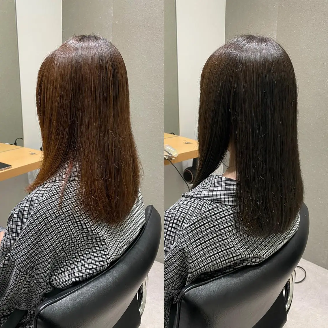ミディアム カラー 透明感カラー イルミナカラー トリートメント 髪質改善ヘアケア 艶髪特化/上田のヘアスタイル