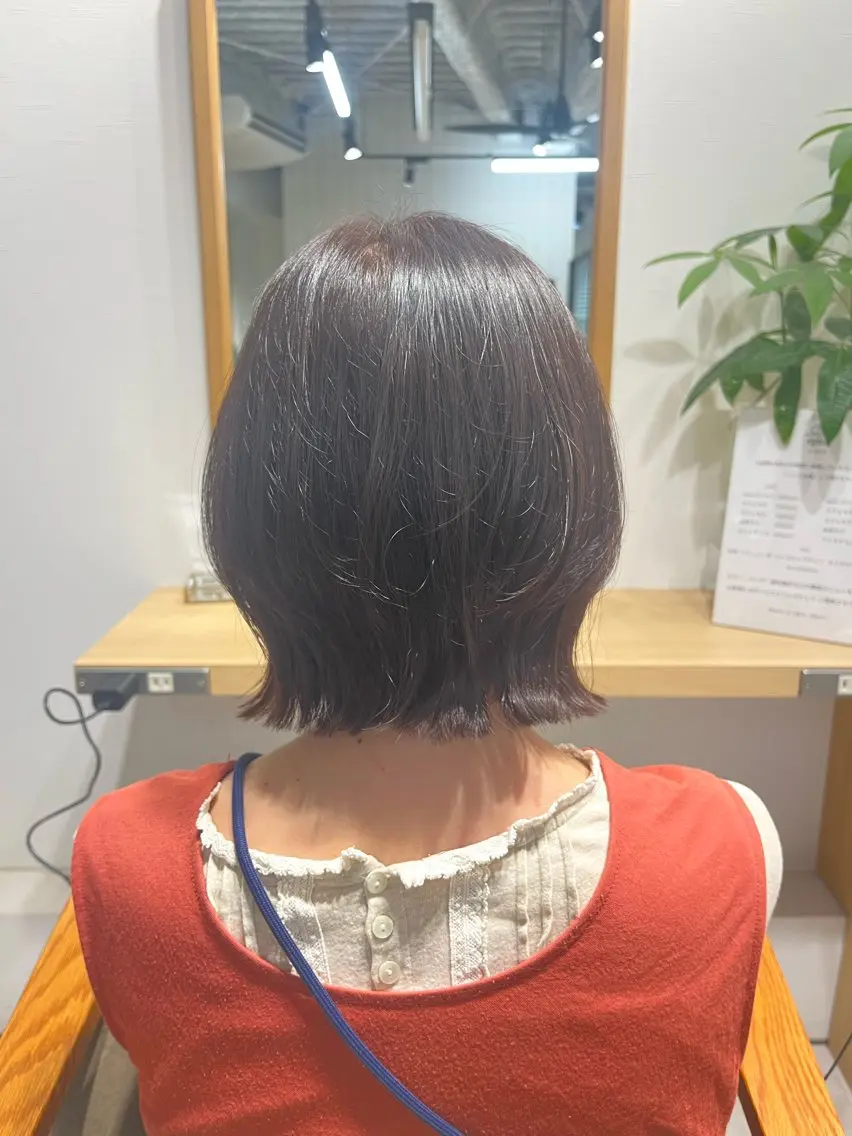 ショート カラー ボブレイヤー ブラウンカラー ピンクカラー ピンクブラウン ボブ カット ヘアカラー 武田 綺音のヘアスタイル