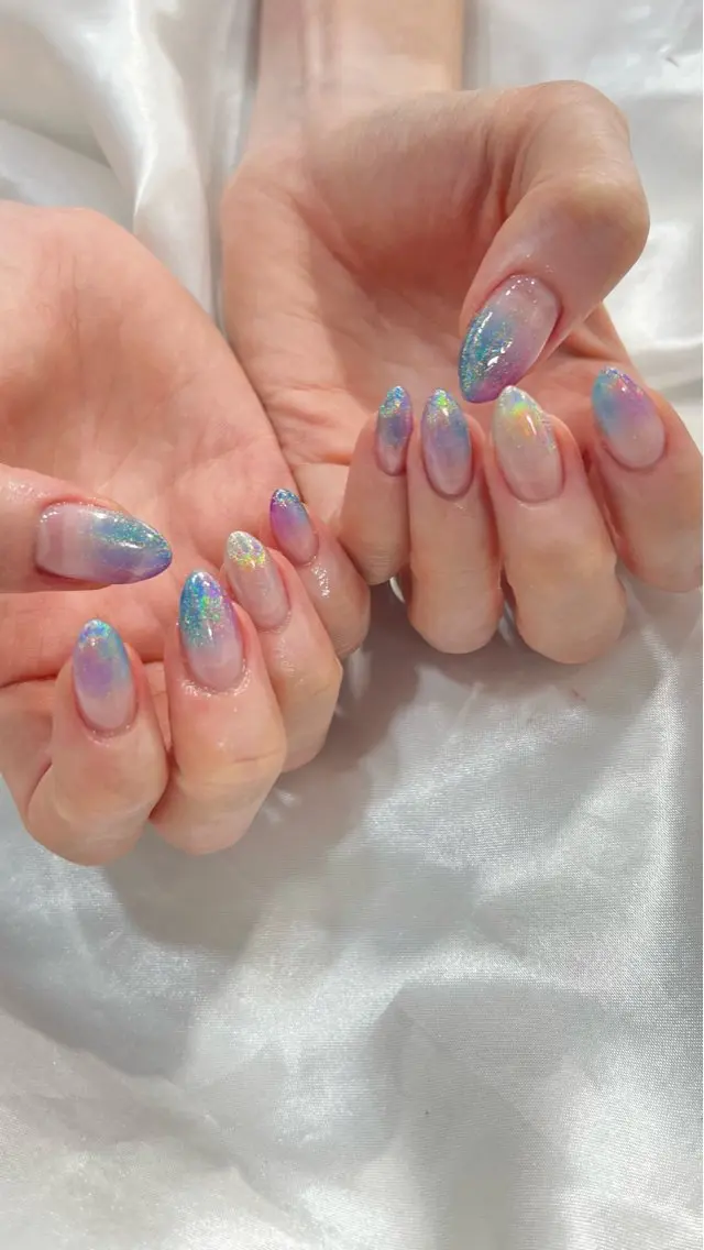 ネイル オーロラネイル ハンドネイル フットネイル nailsister ただのネイルデザイン