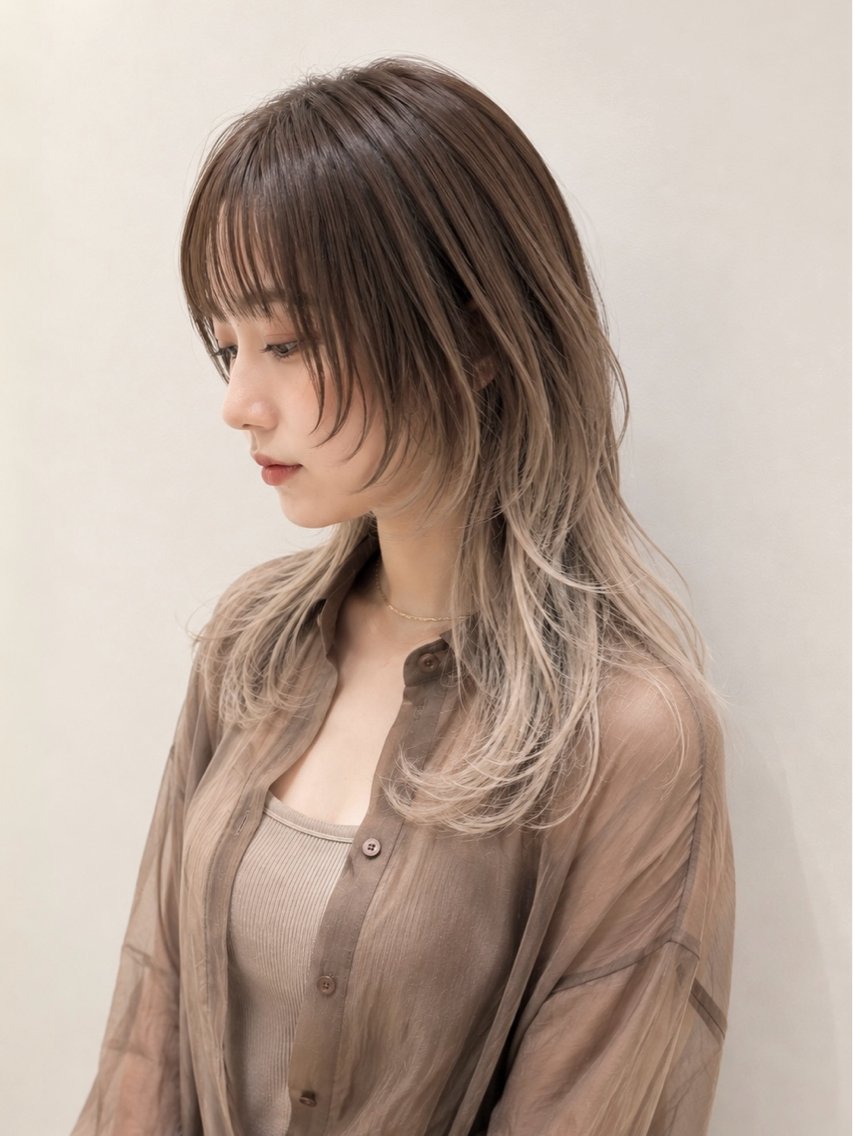 ロング カラー ヘアカラー 🐺ウルフ/レイヤー 似合わせ‎🤍沙羅のヘアスタイル