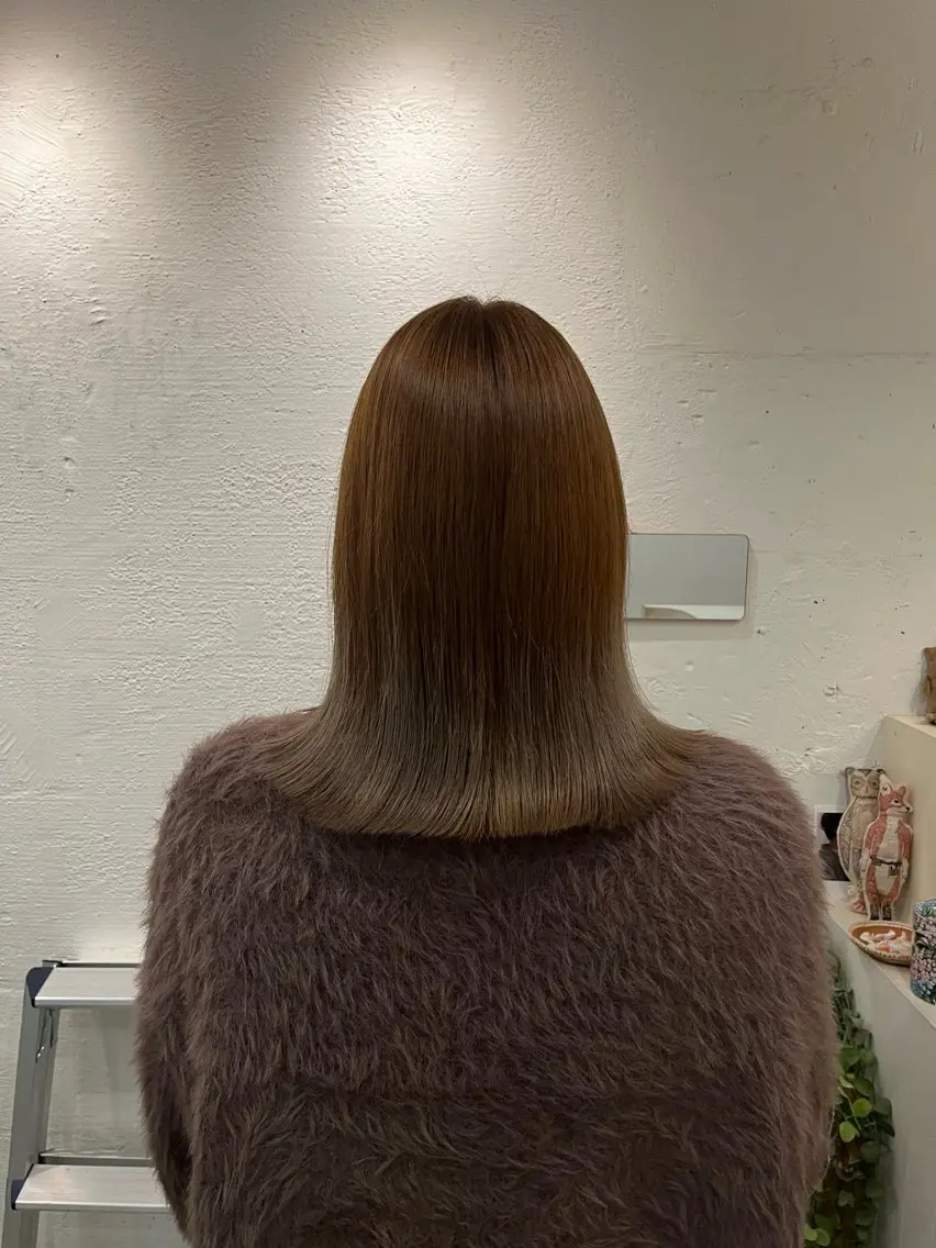 ミディアム カラー ヘアカラー 栗林 惟のヘアスタイル
