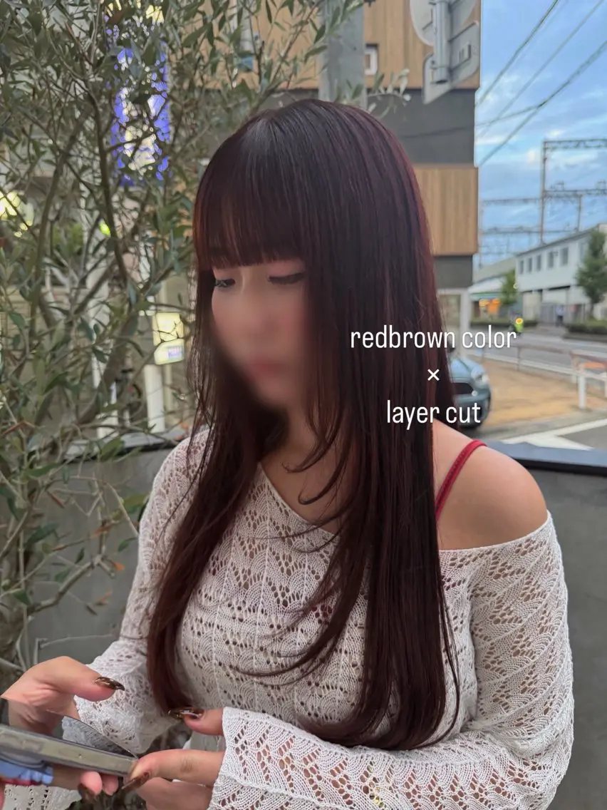 ロング カラー ヘアカラー 宮崎 稚世のヘアスタイル