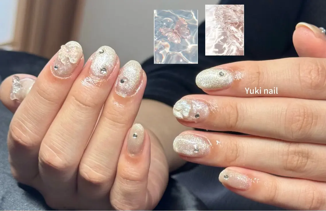ネイル マグネットネイル シンプルネイル yukinail 自宅サロンのネイルデザイン