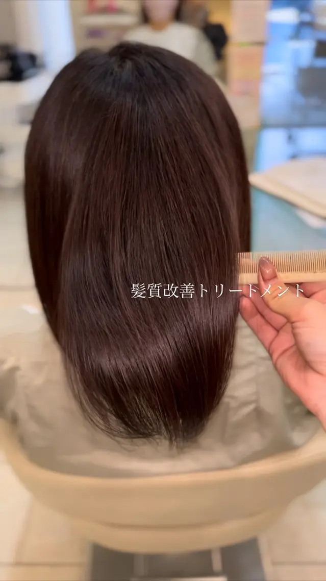 ミディアム トリートメント 似合わせカット暖色 カラーhiyonaのヘアスタイル