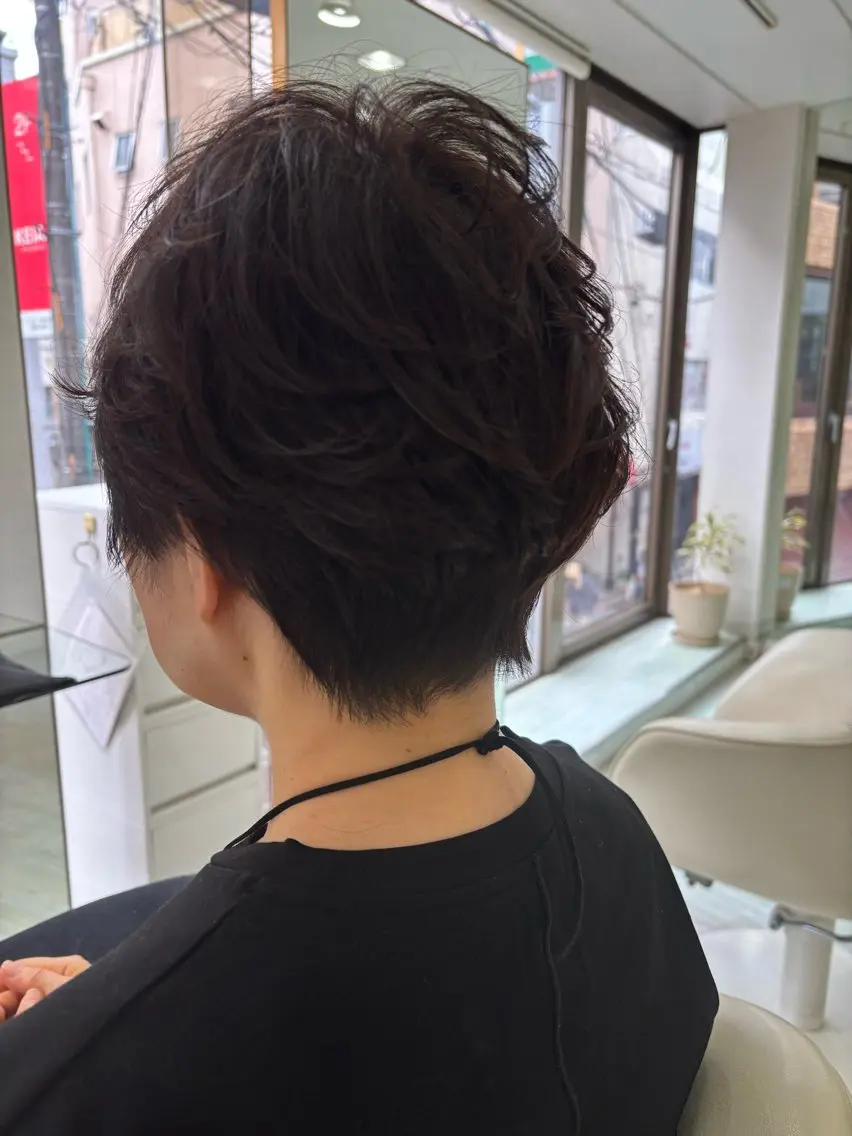 ショート ショートヘア カット パーマ 鬼澤 なお子のヘアスタイル