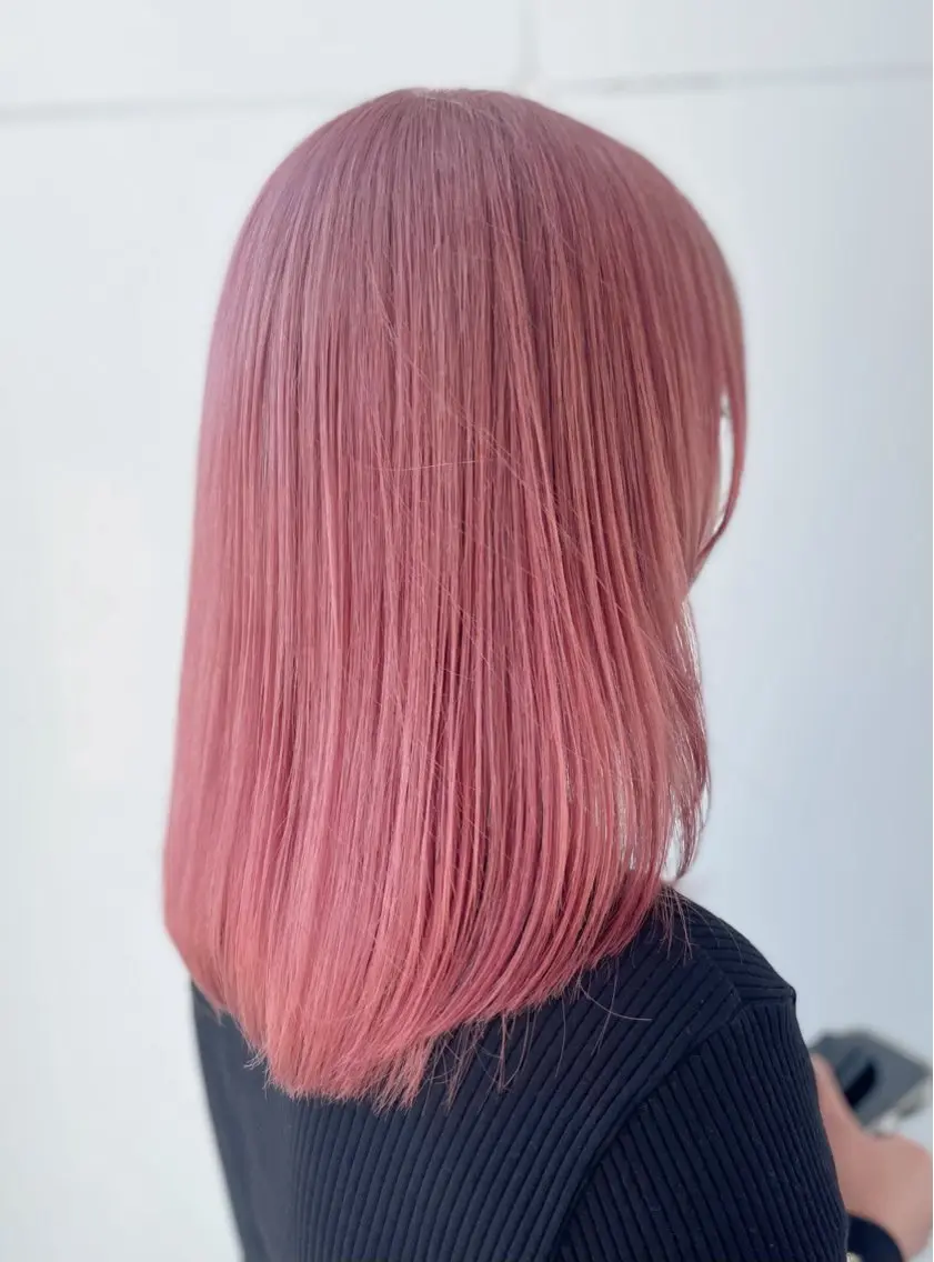 セミロング ヘアカラー LiTA 浜線店 かなえみゆうのヘアスタイル