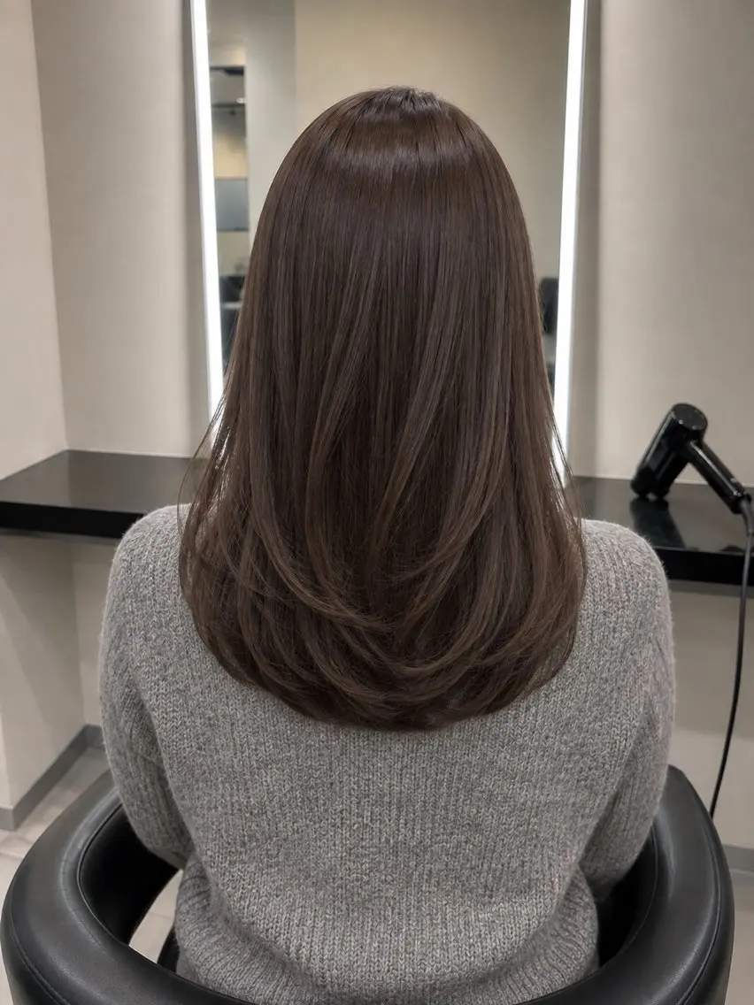 ミディアム カラー ブラウンカラー トリートメント 🌈ウルトワ水素 髪質改善naru🌈のヘアスタイル