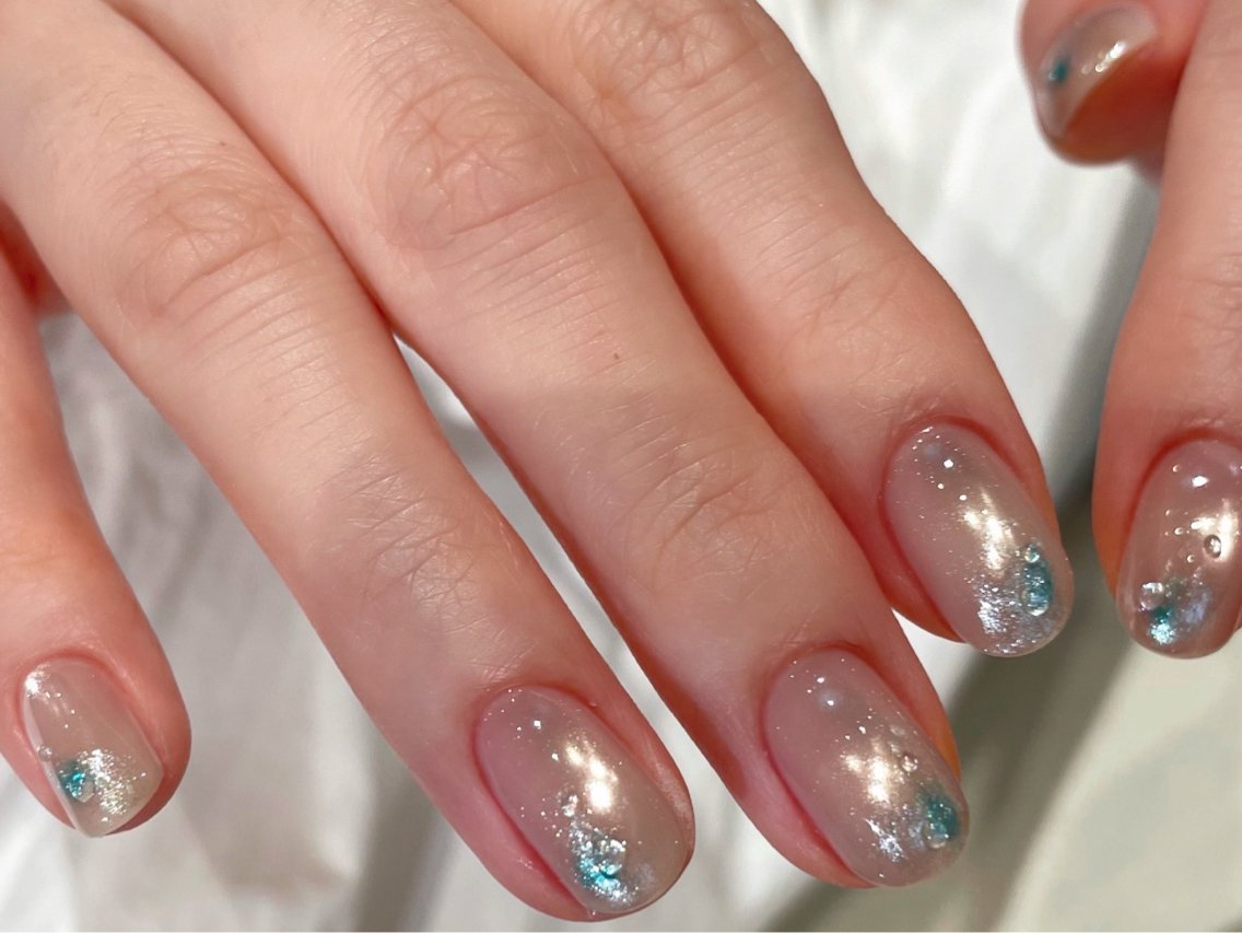 ネイル アニマル柄 べっ甲ネイル ボルドー ブラウン ジェルネイル ハンドネイル 🎀🎀YooLi Nail Salonのネイルデザイン
