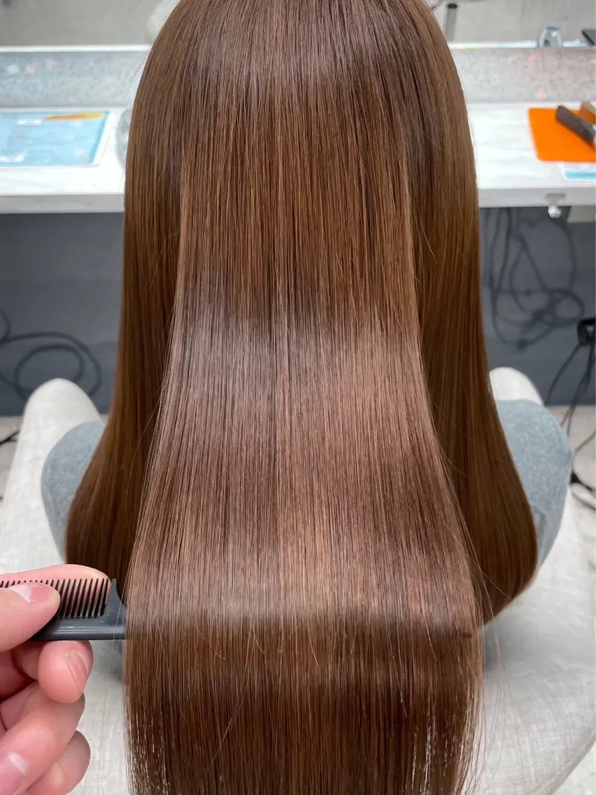 ロング カラー りきと🦋河原町 縮毛矯正/艶カラーのヘアスタイル