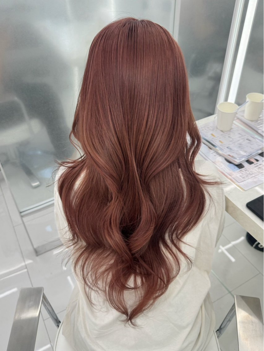 ロング カラー ミルクティー🤎 ブリーチ特化あやなのヘアスタイル