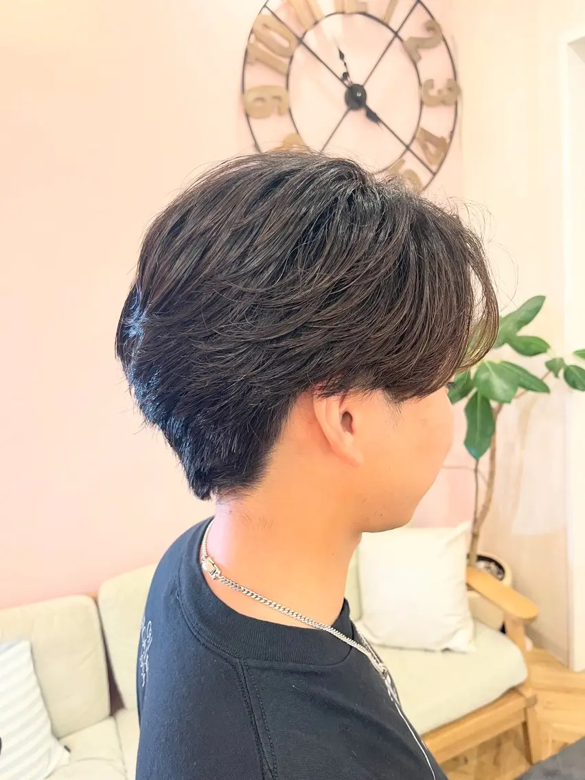 パーマ メンズ カット パーマ 外川 生純美ೀ🌝のヘアスタイル