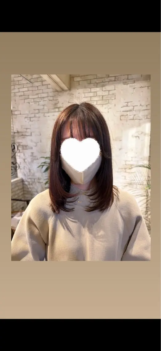 ミディアム 顔まわりレイヤー 顔周りカット レイヤーカット 杉崎 朝佳のヘアスタイル