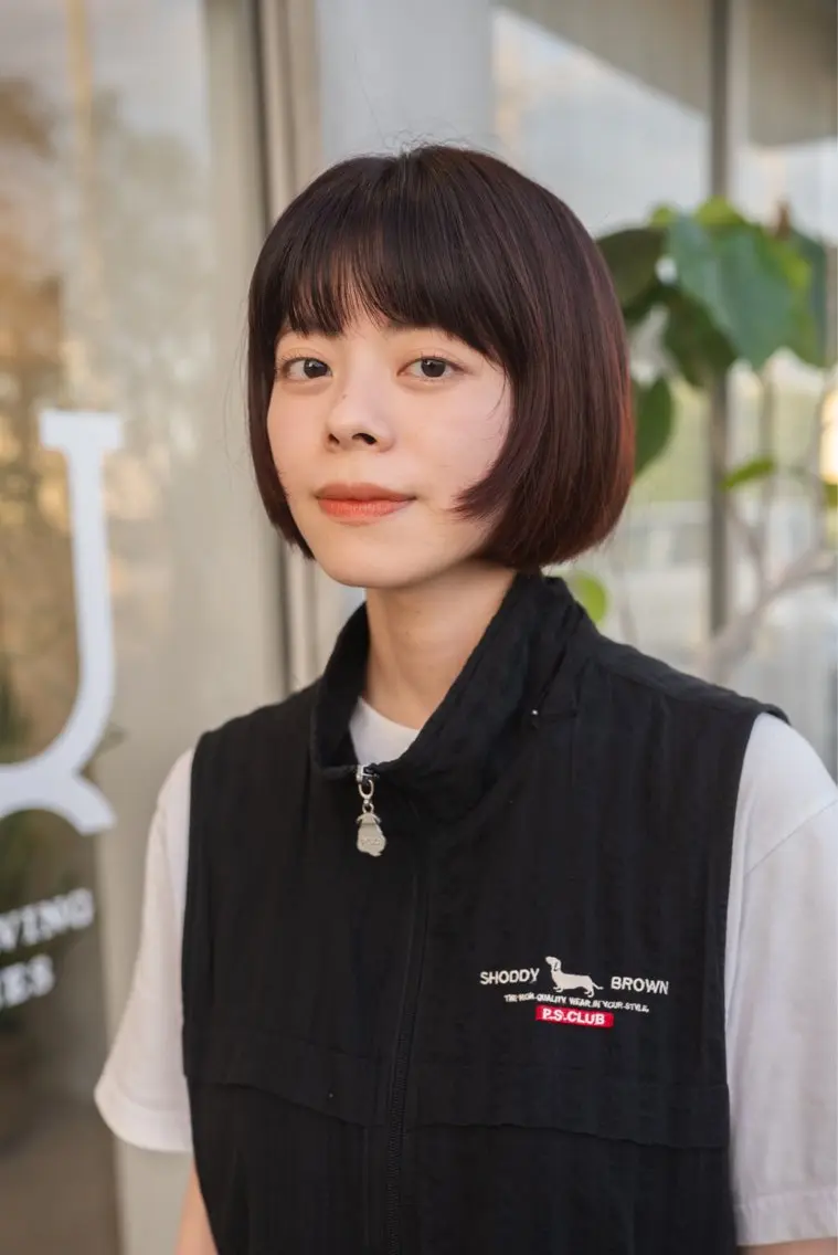 ボブカット+ワンカラー🌸ブリーチなしのカラーをしたい方はおすすめです⭕️の写真