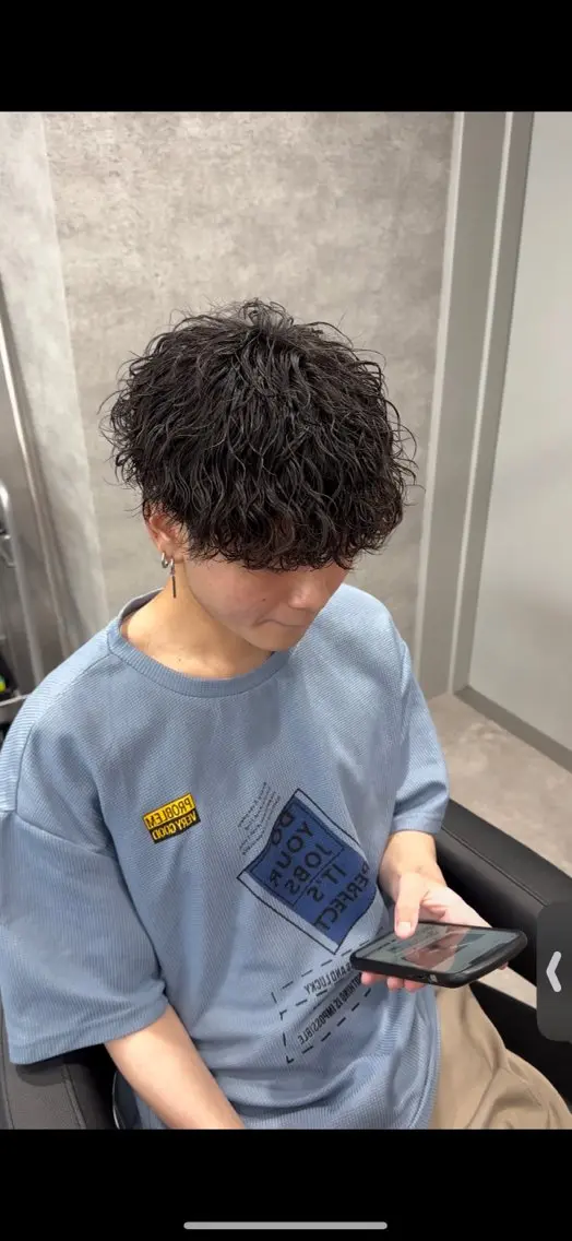 パーマ メンズ カット パーマ トリートメント ヘッドスパ ヘアセット イケメン製造機 🔥上原沙羅🔥のヘアスタイル