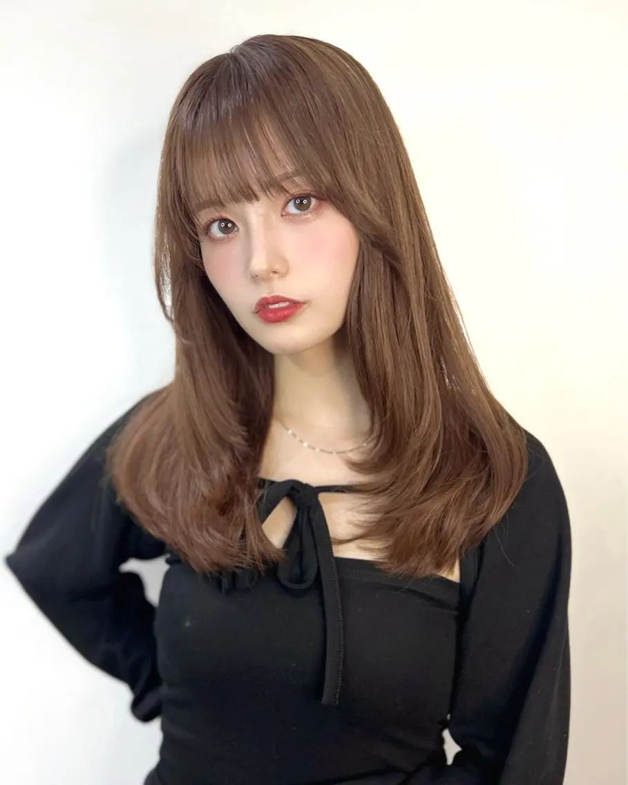 ロング カラー ヘアアレンジ レイヤーカット カット ヘアカラー トリートメント 顔まわり職人🇰🇷 韓国ヘア/KAITOのヘアスタイル