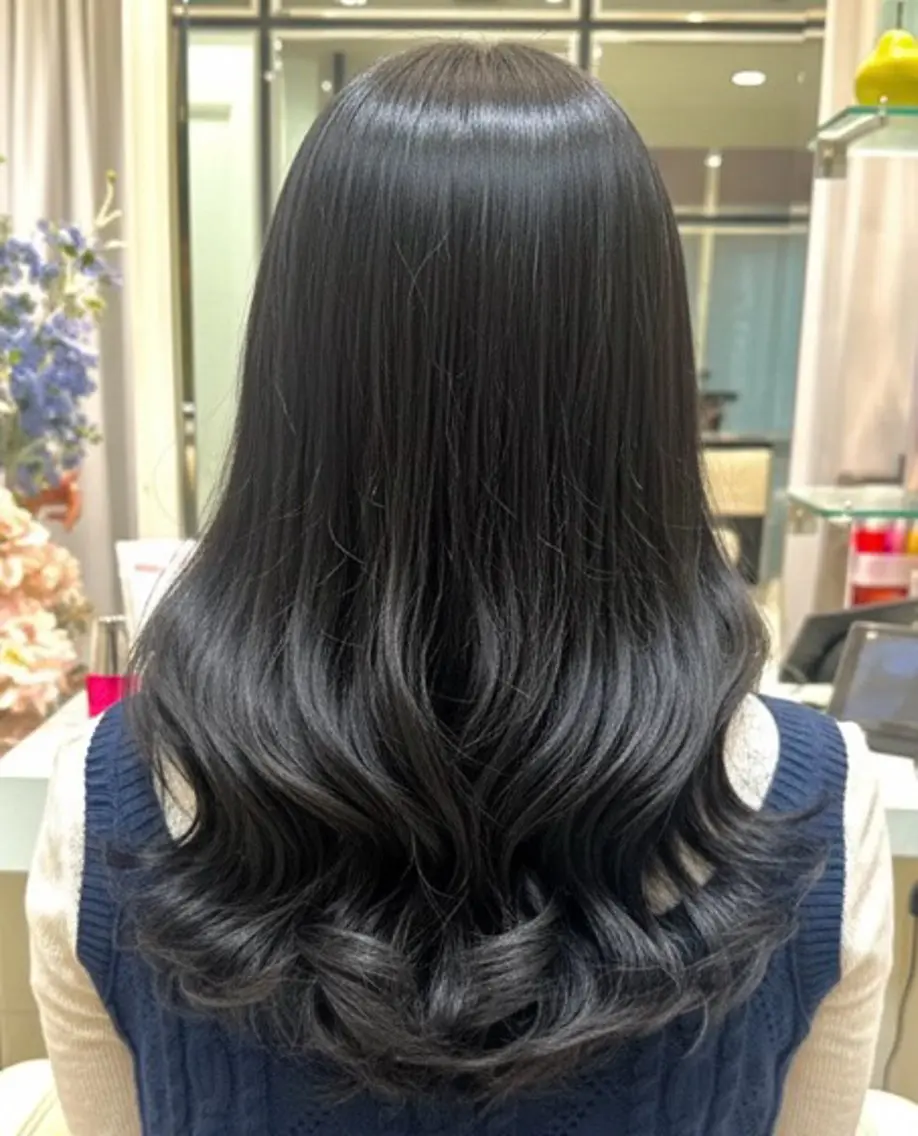 🎀ブリーチなしワンカラー+ヘアアレンジの写真