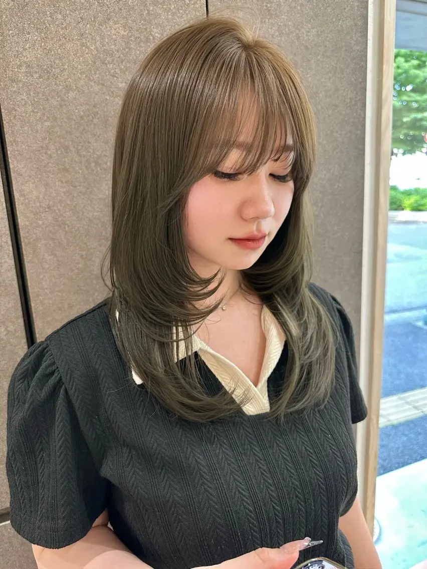 セミロング ベージュ/ヘアセット レイヤー/Marinのヘアスタイル
